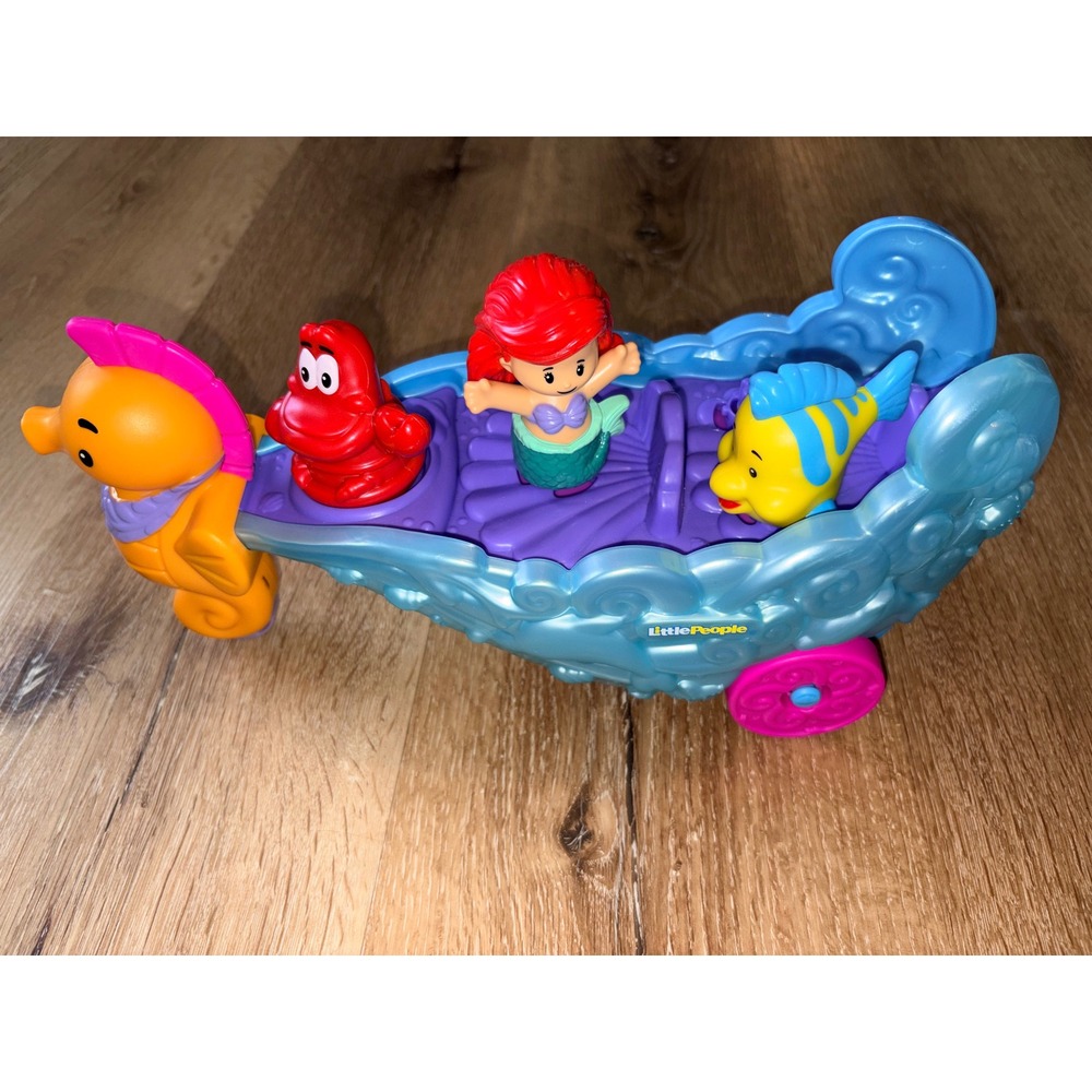 Fisher Price Little People Disney Princess Ariel Sea Shell Carriage HMX83 Toy
